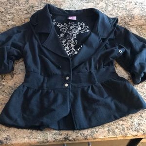 Super cute black jacket style top